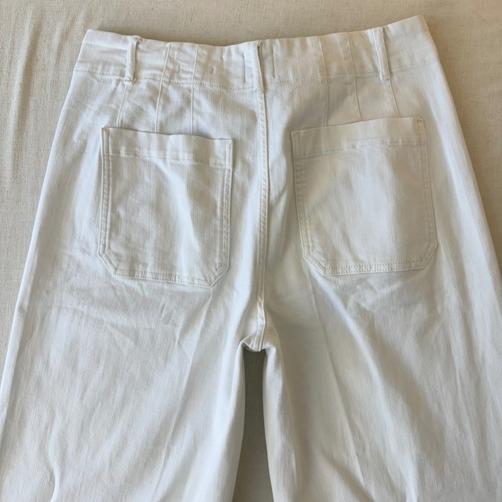 Maeve Anthropologie The Colette Wide Leg Crop Pants Women 16W White - Picture 12 of 12